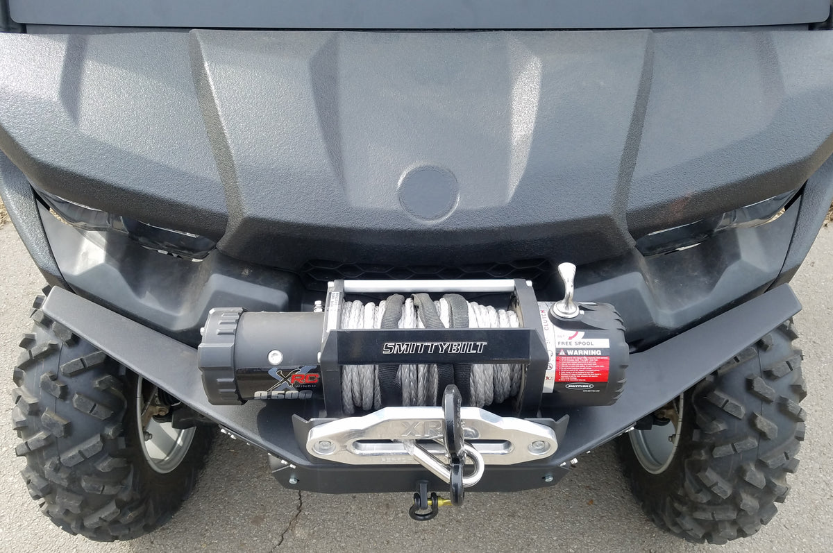 Rage Fab 10K winch front bumper for Can-Am Defender, top view