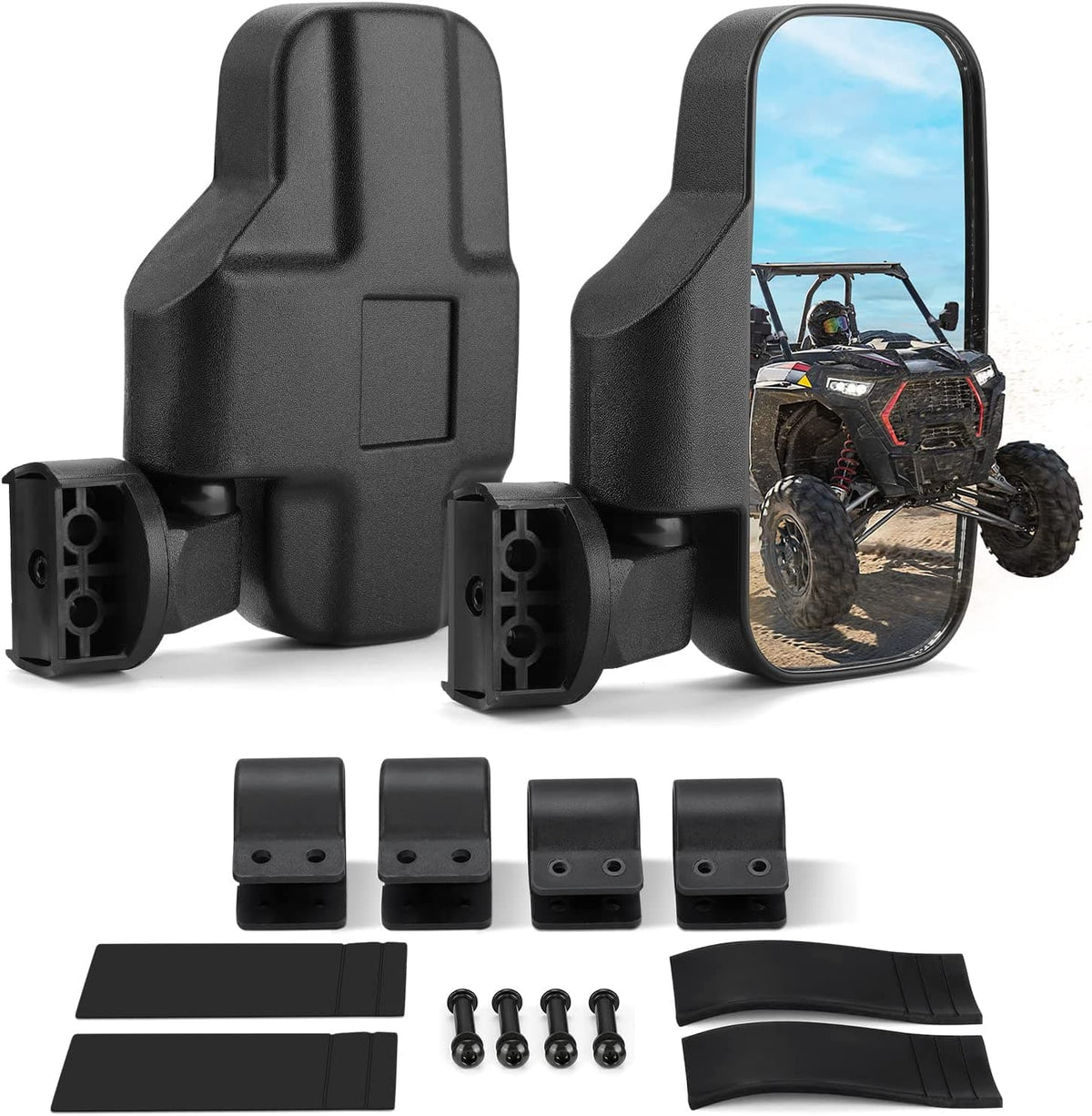 UTV 1.75"-2" Side View High Impact Convex Mirror for Can-am/Mule/Ranger/RZR