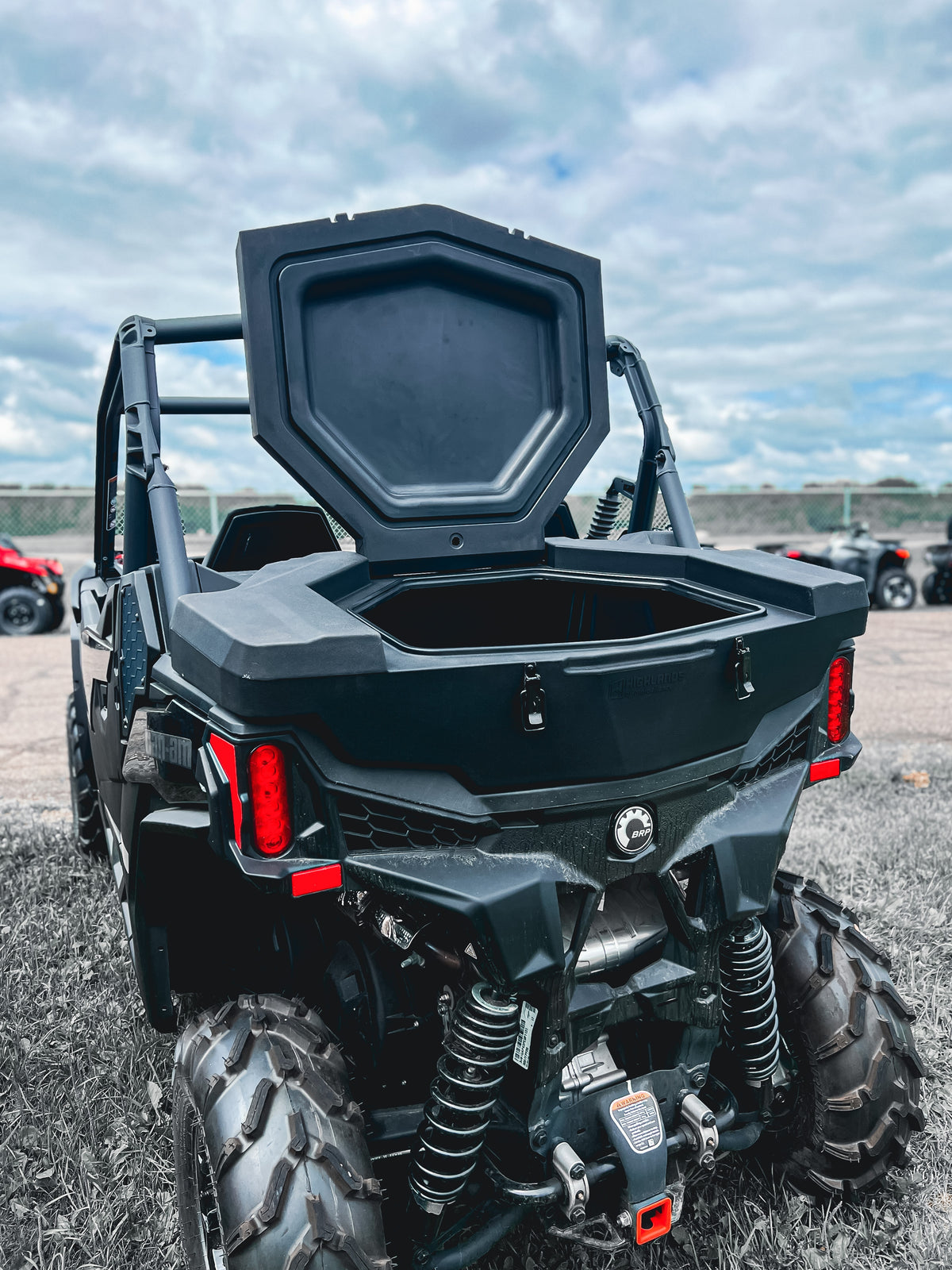 HIGHLANDS Custom Rear UTV Cargo Box for 2018-2026 Can-Am Maverick Sport/Trail