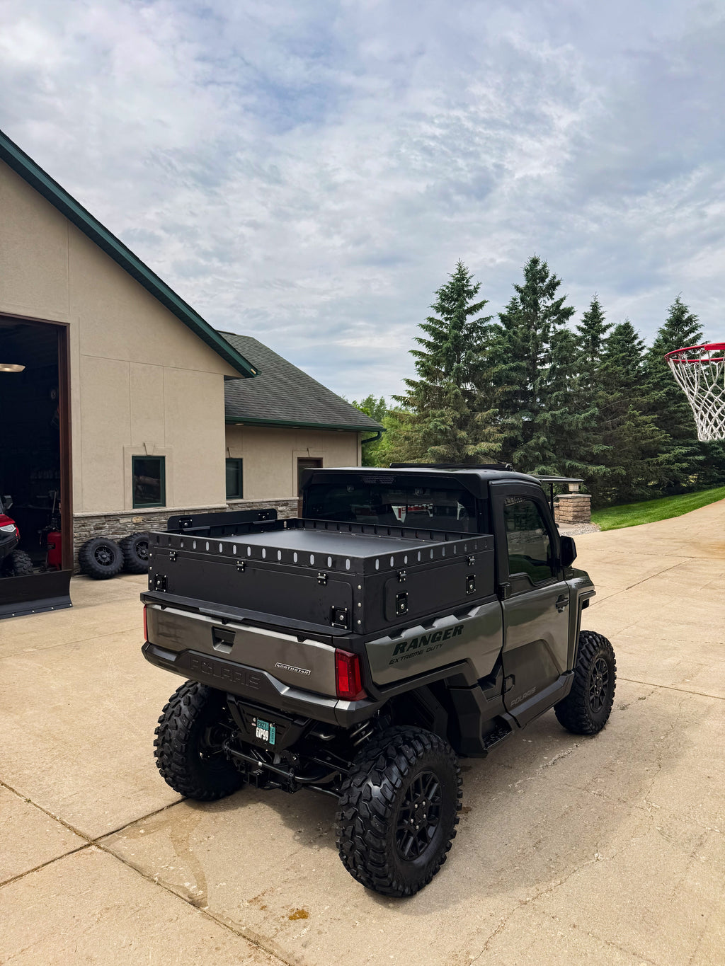HIGHLANDS Cargo METAL UTV Rear Bed Cover for Polaris Ranger 1500