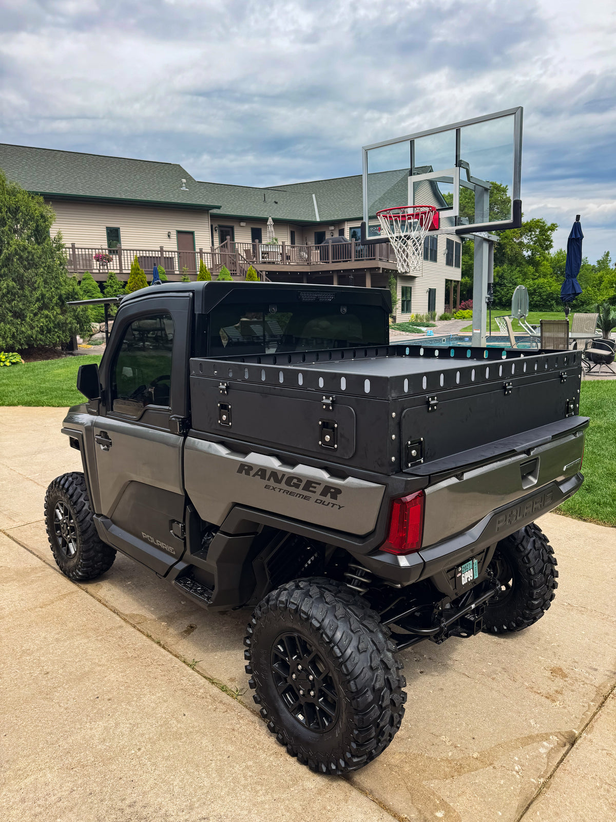 HIGHLANDS Cargo METAL UTV Rear Bed Cover for Polaris Ranger 1500