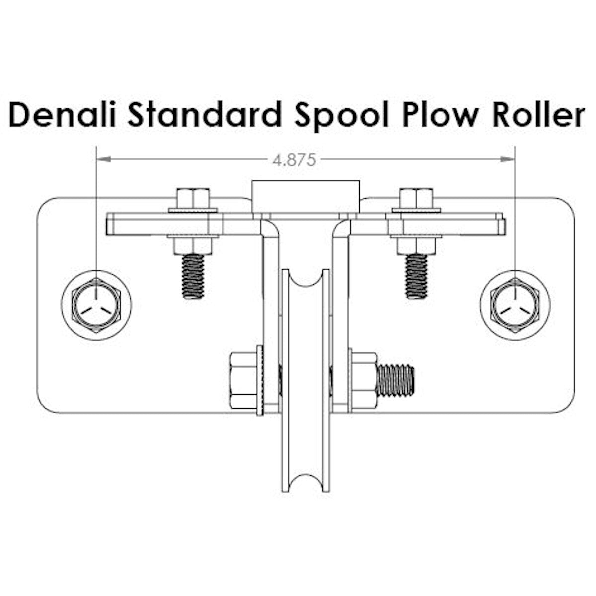 DENALI Replacement Snow Plow Roller - Standard 4-bolt