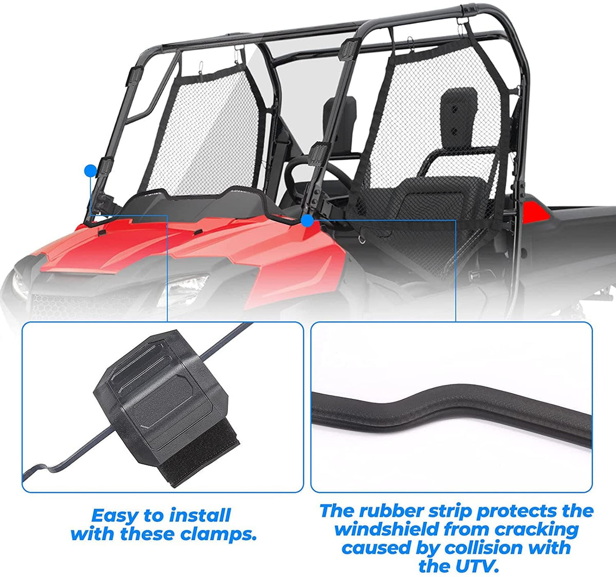 Front Windshield Polycarbonate for Pioneer 700/ 700-4 (2014-2026)