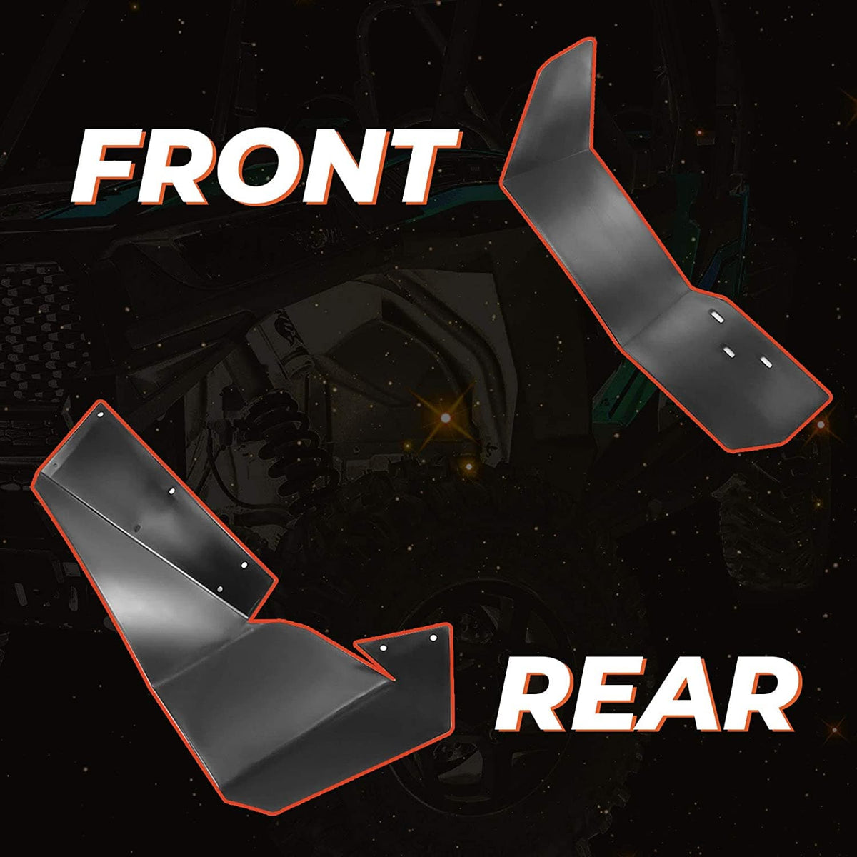 Extended Fender Flares for Polaris RZR S 900 / S 1000 / RZR 4 900 2015-2020 – fits Polaris RZR Trail S 900