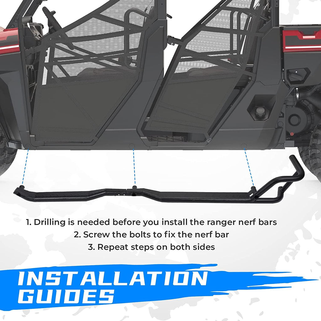 Nerf Bars Rock Sliders for Ranger Crew XP 1000 2019-2025 – fits Polaris Ranger (view 3)
