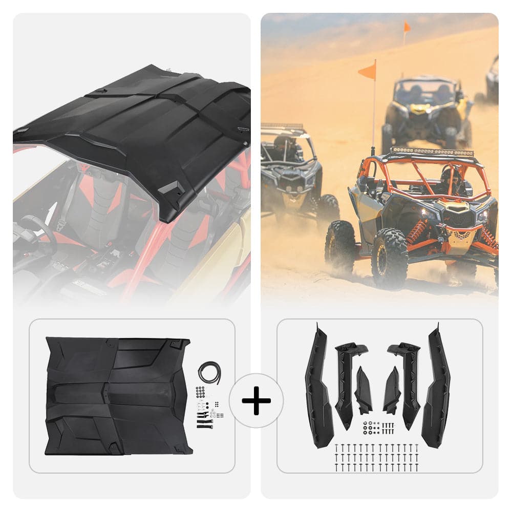 Hard Roof & Mud Fender Flares For Can-Am Maverick X3 MAX – fits Can-Am Maverick X3 2-Seat