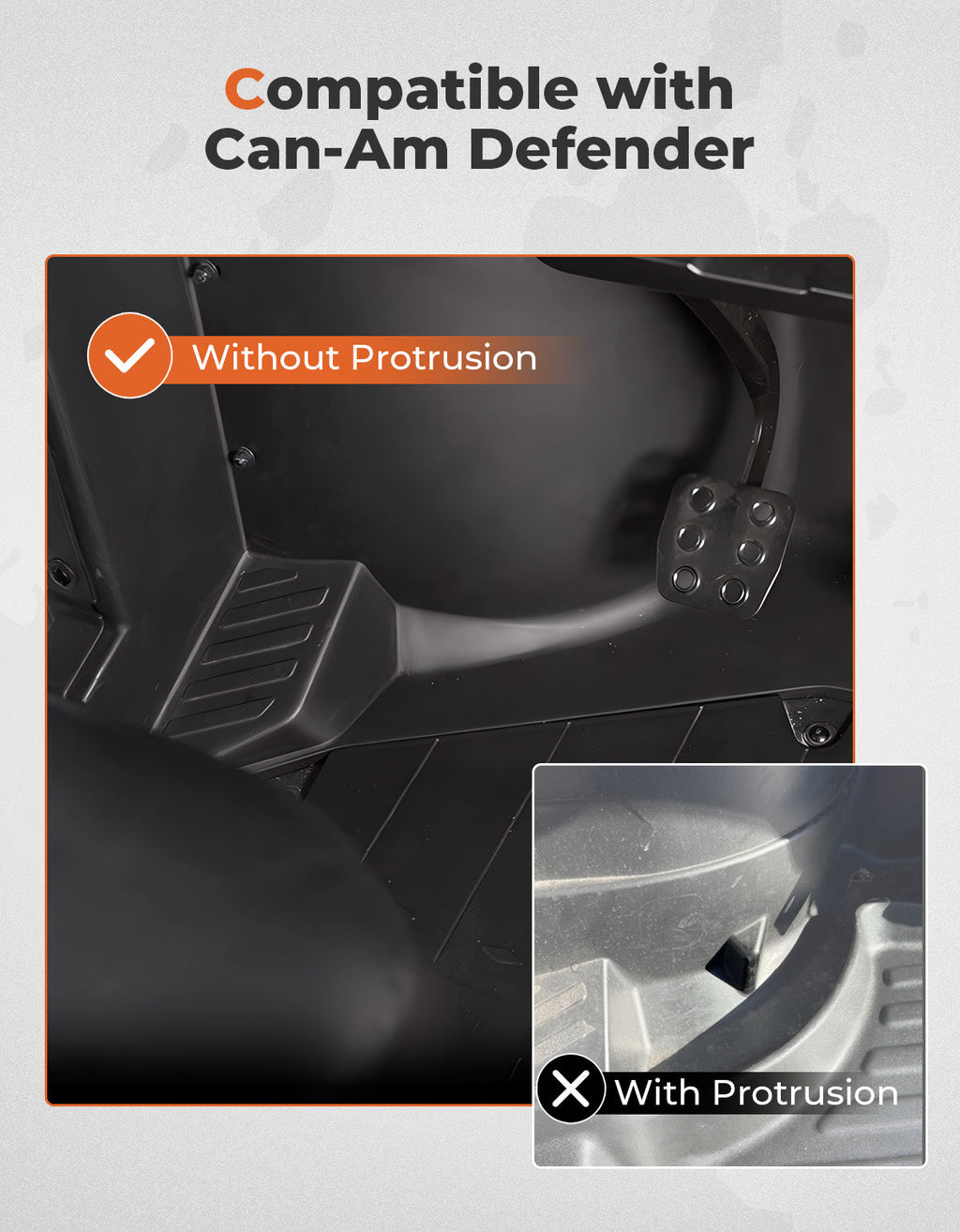 TPE Floor Mats & Bed Liner for Can-Am Defender HD7|8|9|10 – fits Can-Am Defender HD5