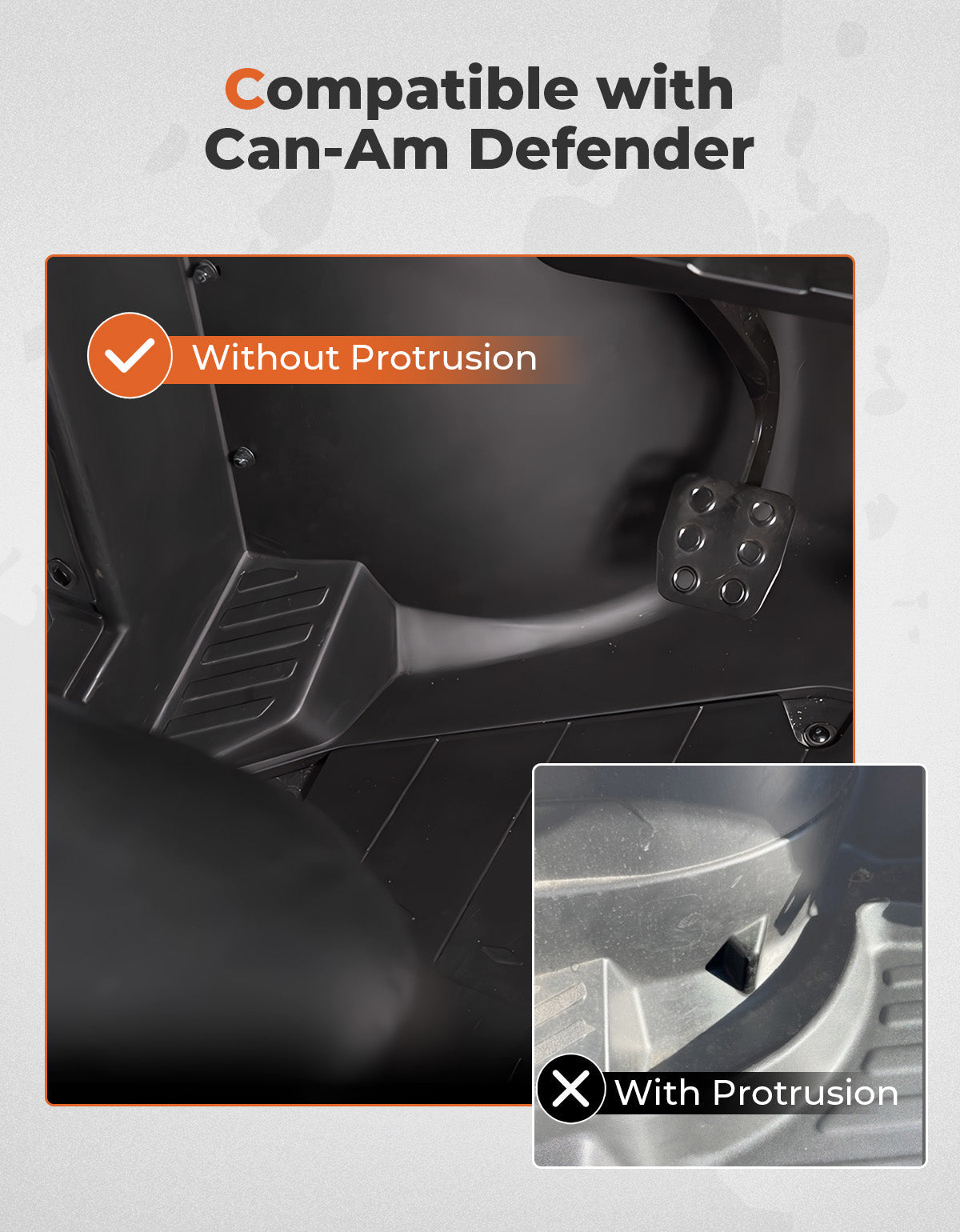 TPE Floor Mats & Bed Liner for Can-Am Defender HD7|8|9|10 – fits Can-Am Defender HD5