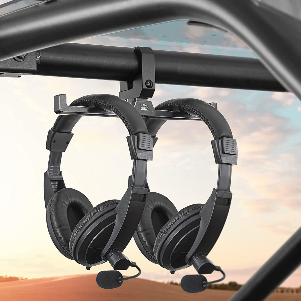 UTV Headset Hanger Helmet For 1.5"-2" Roll Cage