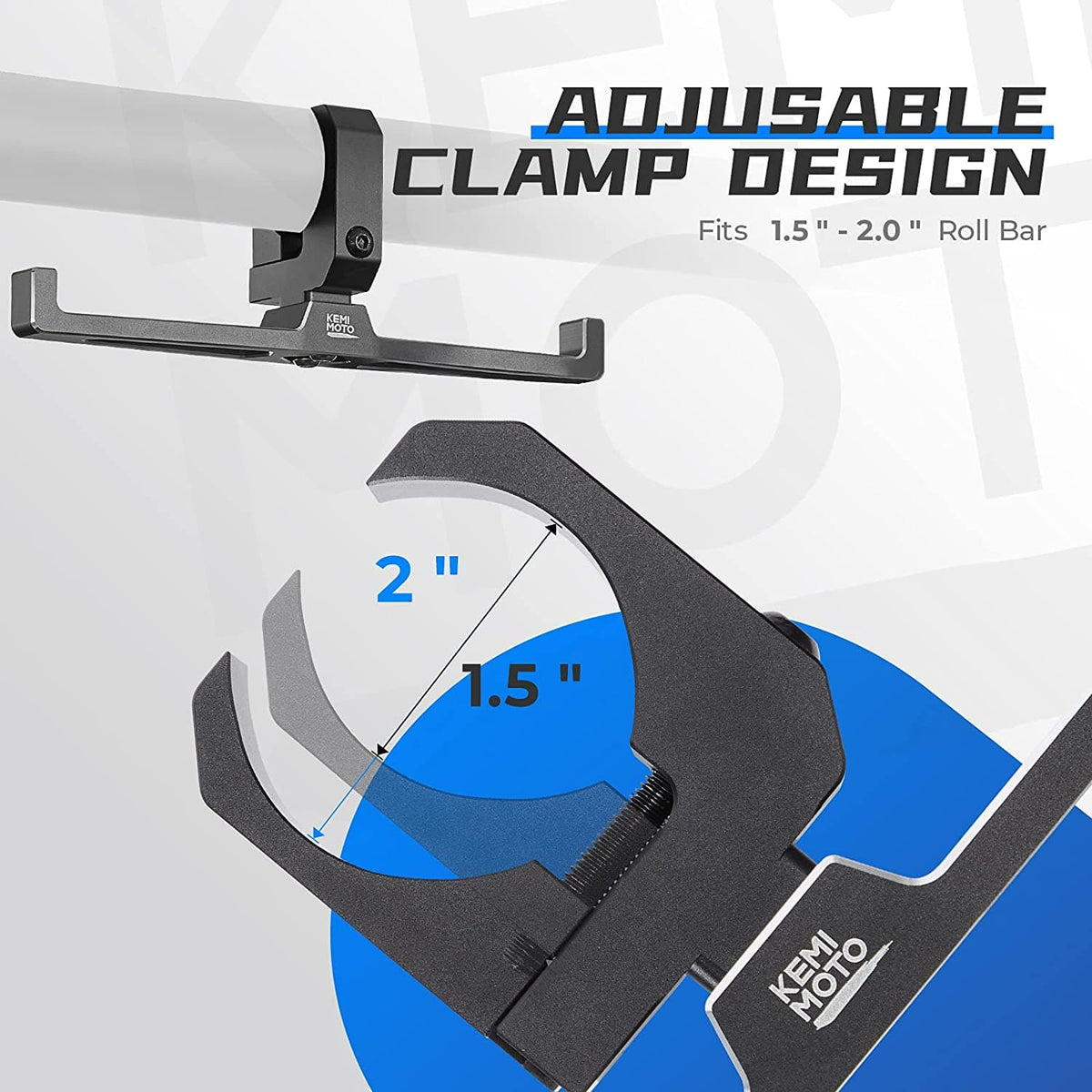 UTV Headset Hanger Helmet For 1.5"-2" Roll Cage