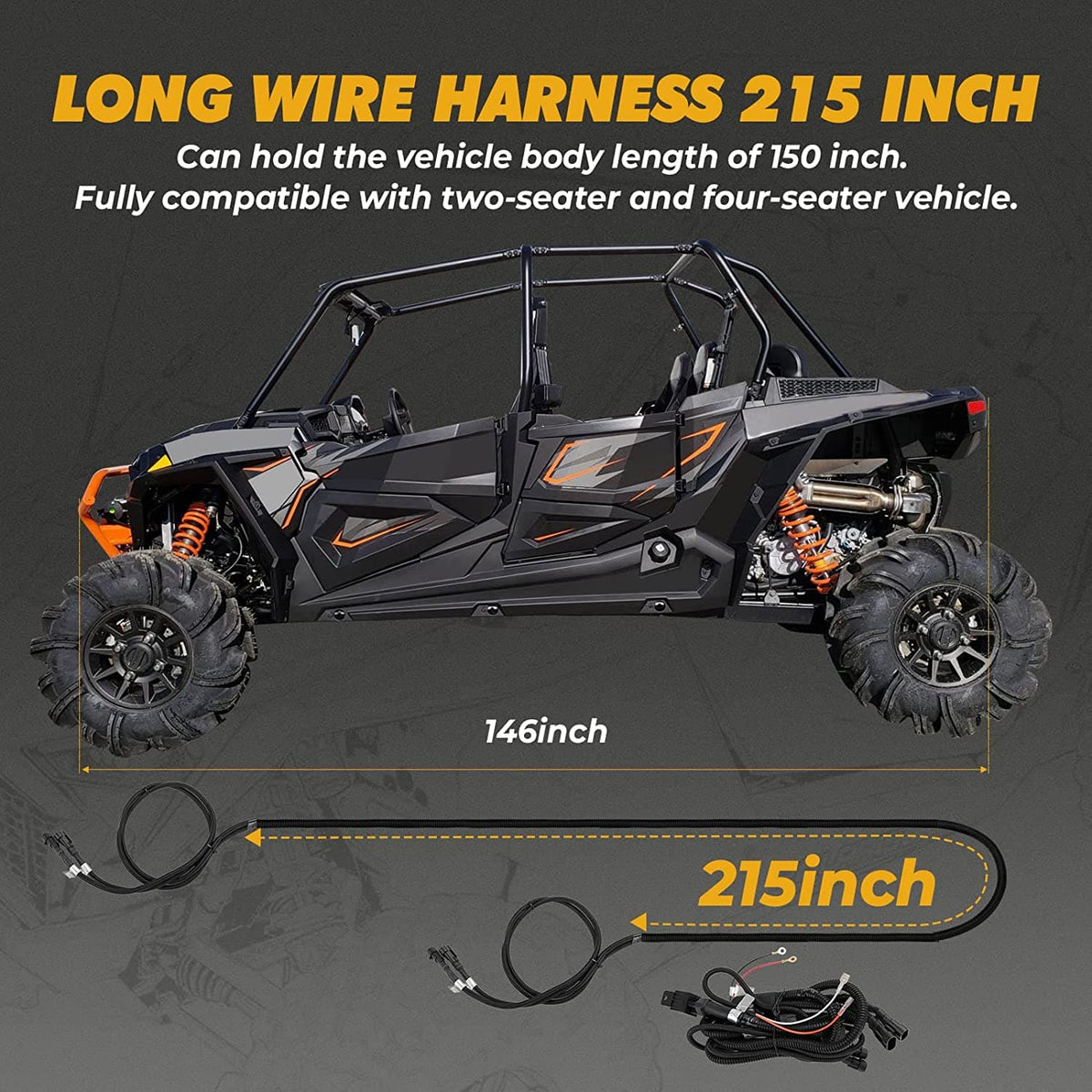 Universial UTV Turn Signal Kit & 105D Horn for Polaris, Can-Am, Pioneer