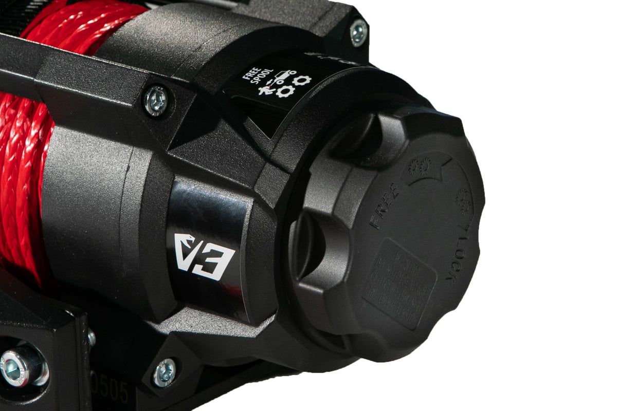 VIPER V3 4500lb Standard Spool Winch w/ Red Rope