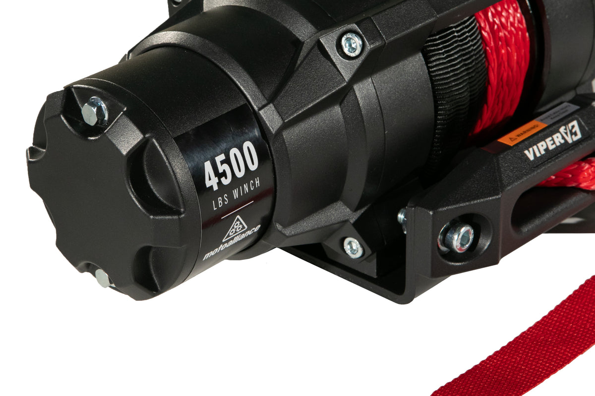 VIPER V3 4500lb Standard Spool Winch w/ Red Rope