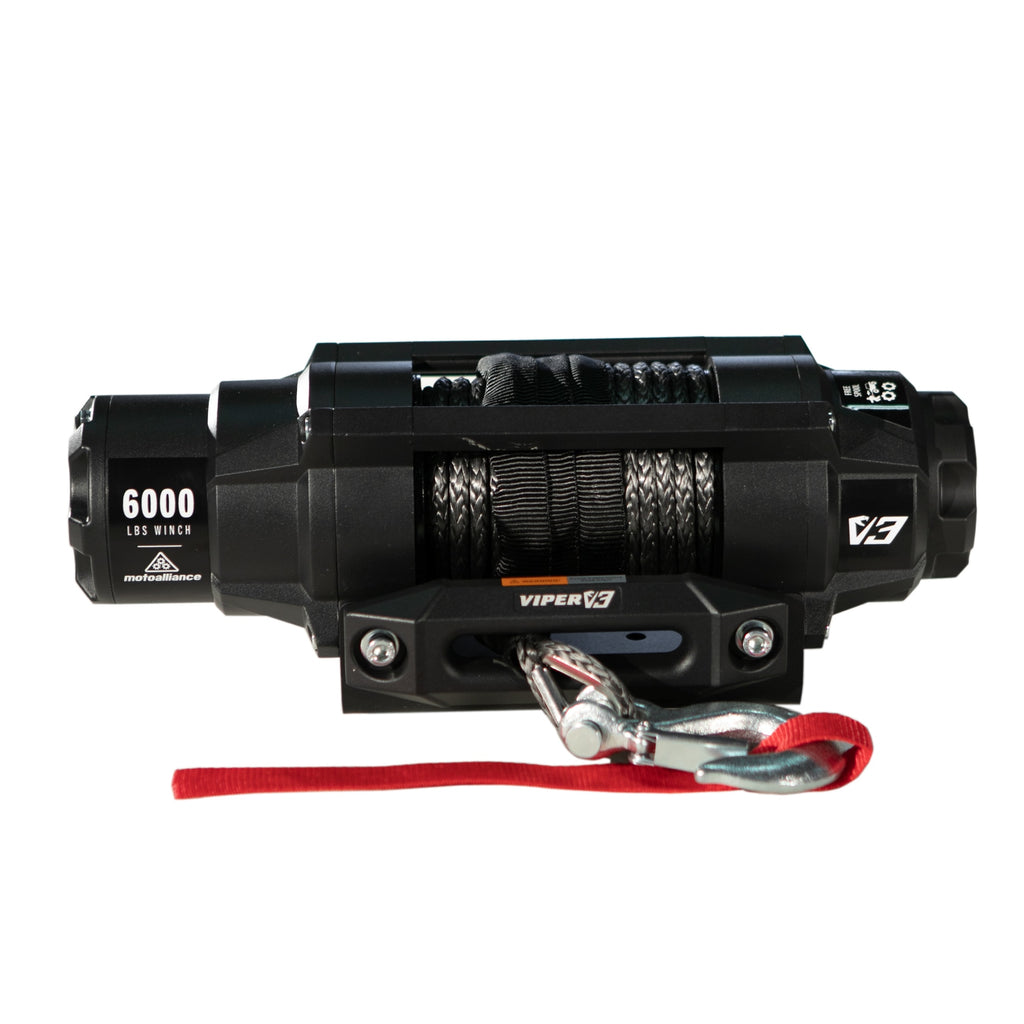VIPER V3 6000 LB Wide Spool UTV Winch w/ Black Rope