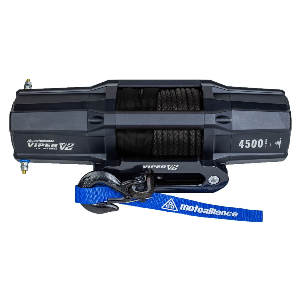 VIPER V2 4500 Wide Spool UTV Winch - 60ftBLACK Rope
