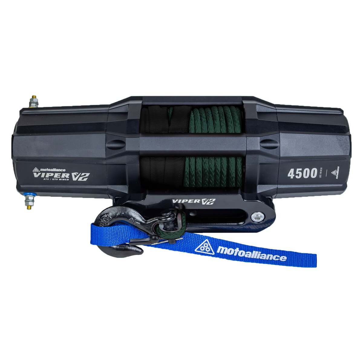VIPER V2 4500 Wide Spool UTV Winch - 60ft GREEN Rope