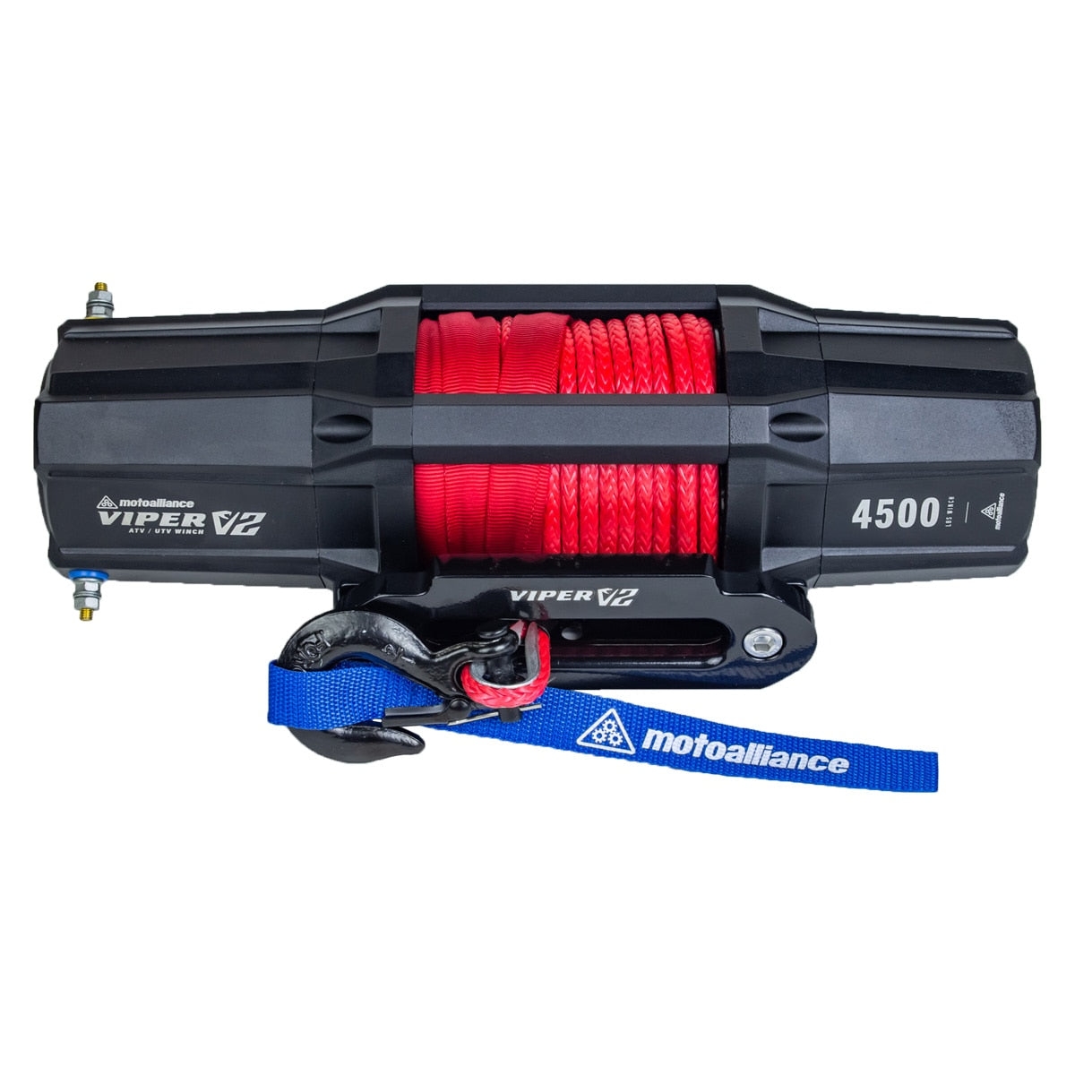 VIPER V2 4500 Wide Spool UTV Winch - 60ft RED Rope