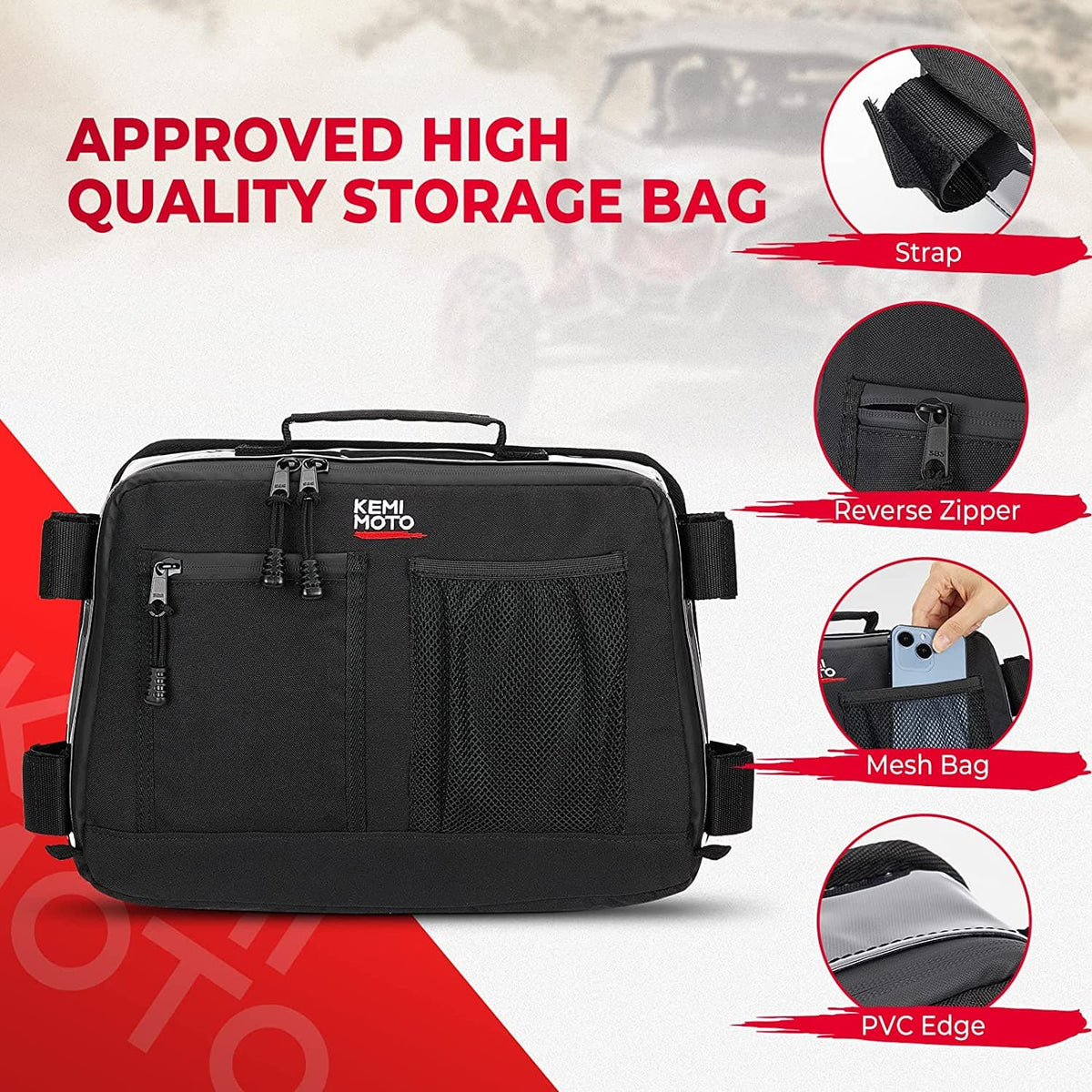 Overhead Roof Storage Bag for Can Am Maverick X3/X3 MAX – fits Can-Am Maverick X3 MAX