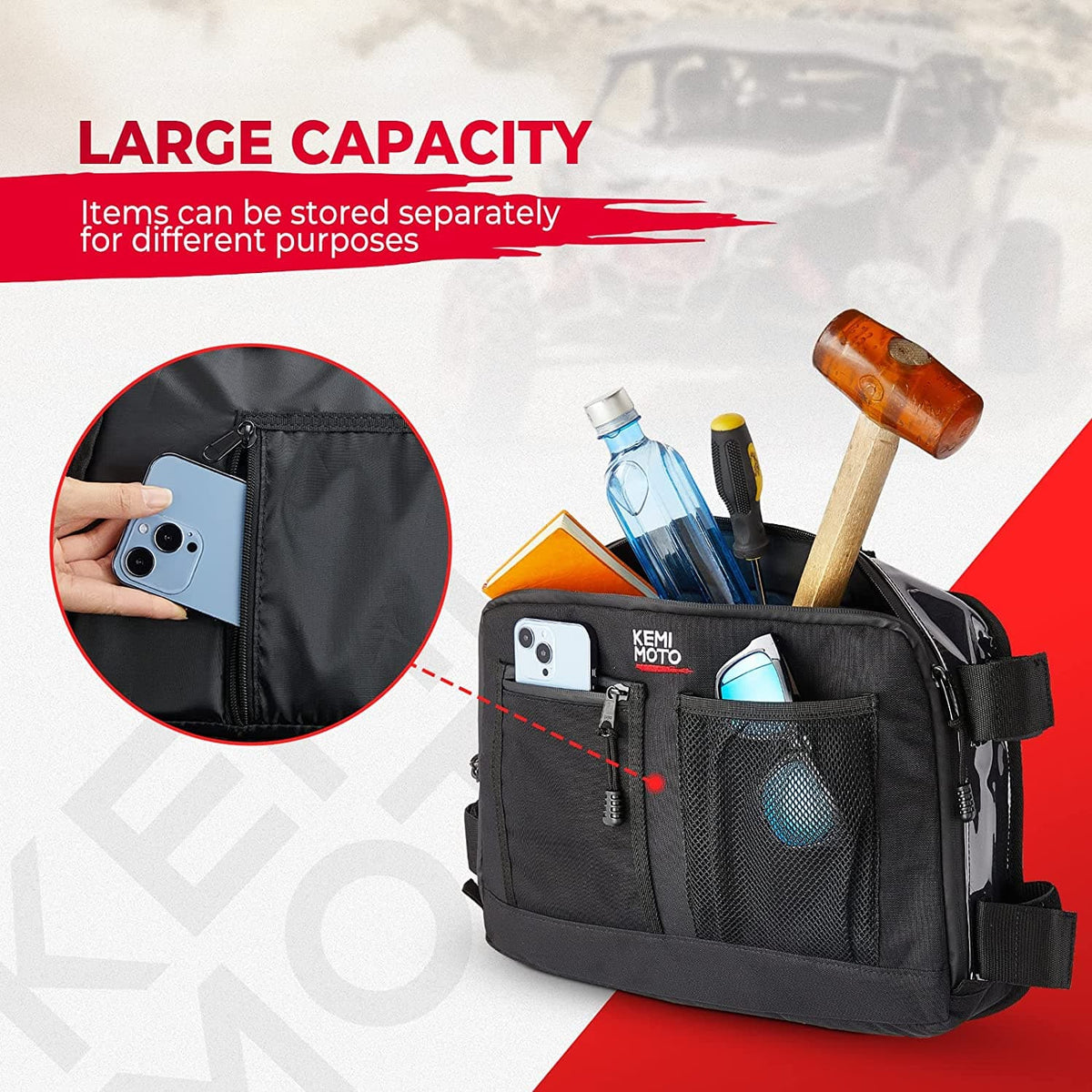 Overhead Roof Storage Bag for Can Am Maverick X3/X3 MAX – fits Can-Am Maverick X3 2-Seat (view 3)