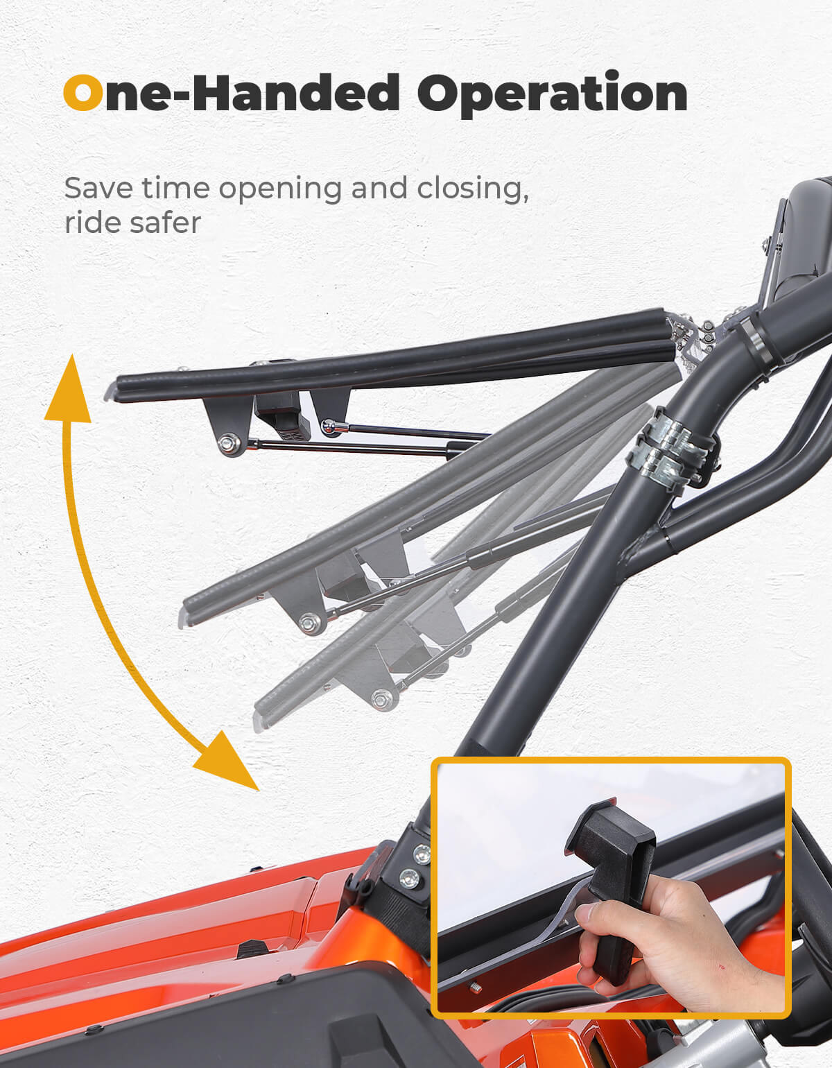 Flip Up Windshield for CFMOTO ZFORCE 500 | 800 | 1000