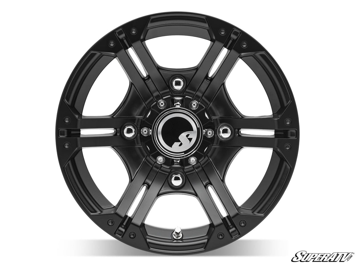 Standard XT Warrior Tires 34x10x14 on 14x7 Bandit H-Series Black Wheels 4/156 Pattern