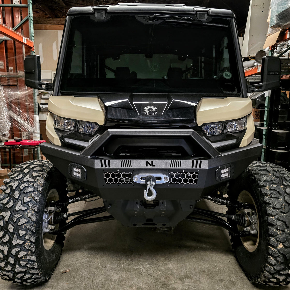 No Limit Front Winch Bumper with LED Lights - Can-Am Defender HD5-HD10 (2016-2025)