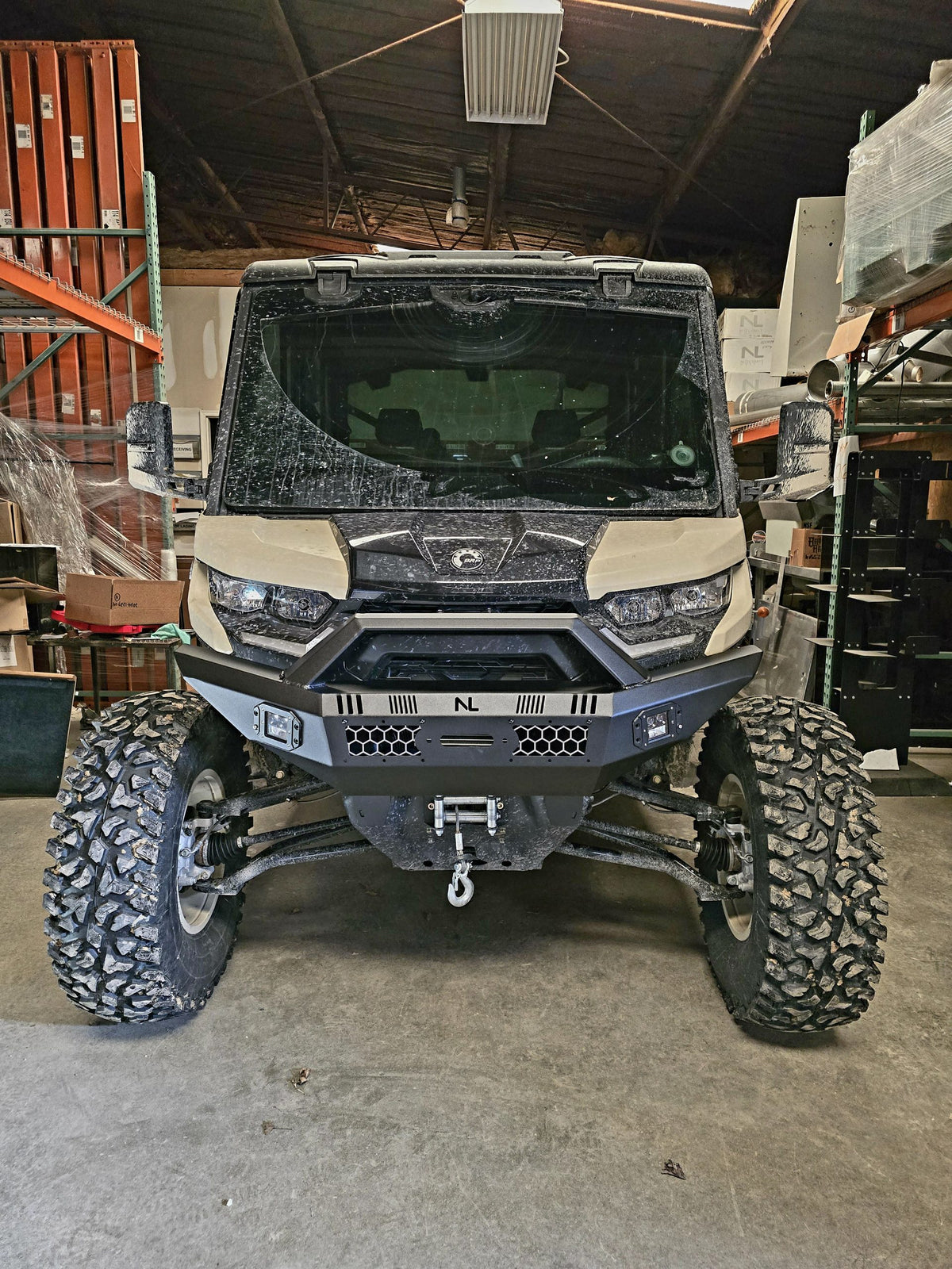 No Limit Front Winch Bumper with LED Lights - Can-Am Defender HD5-HD10 (2016-2025)