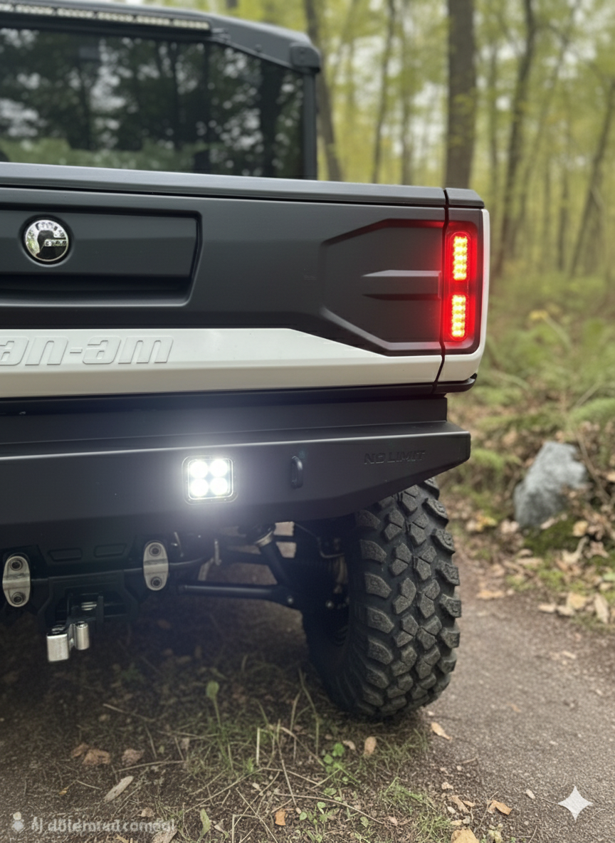 No Limit rear bumper with LED lights for Can-Am Defender HD11 - close-up