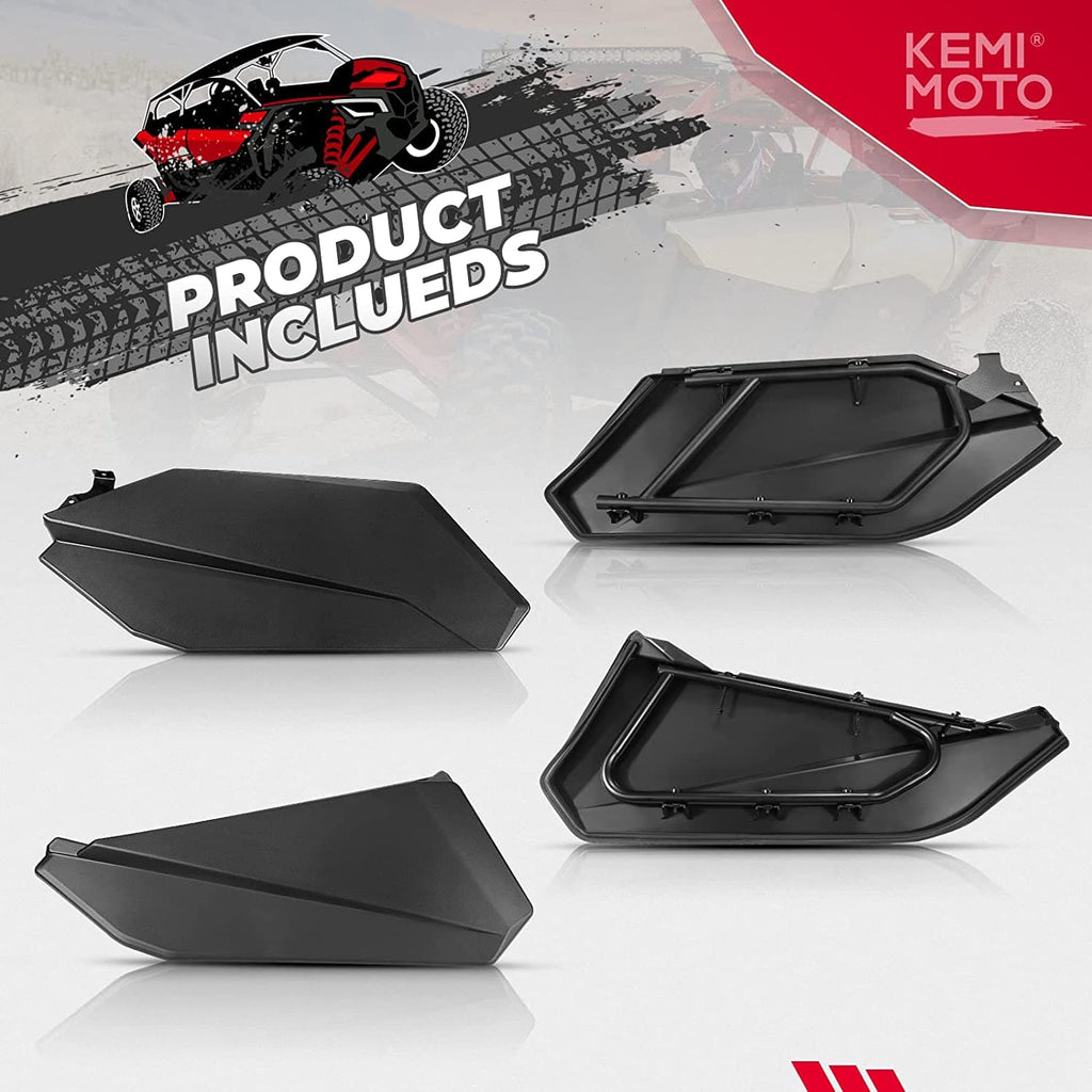 4pcs Lower Doors Panels with Metal Frame for Can-Am Maverick X3 MAX
