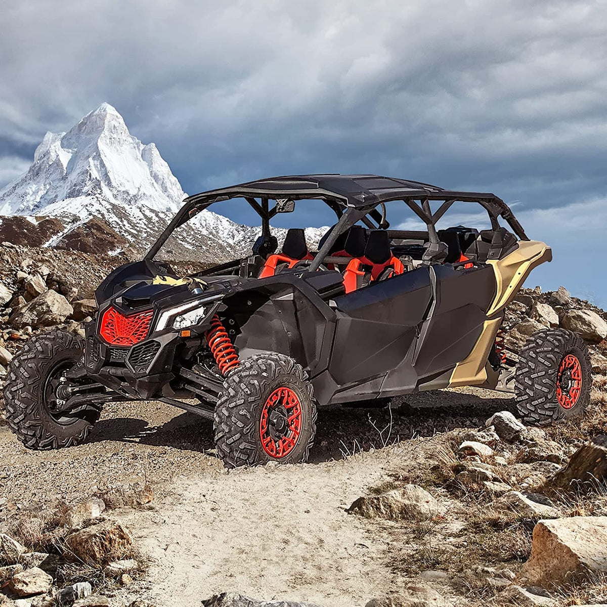 4pcs Lower Doors Panels with Metal Frame for Can-Am Maverick X3 MAX