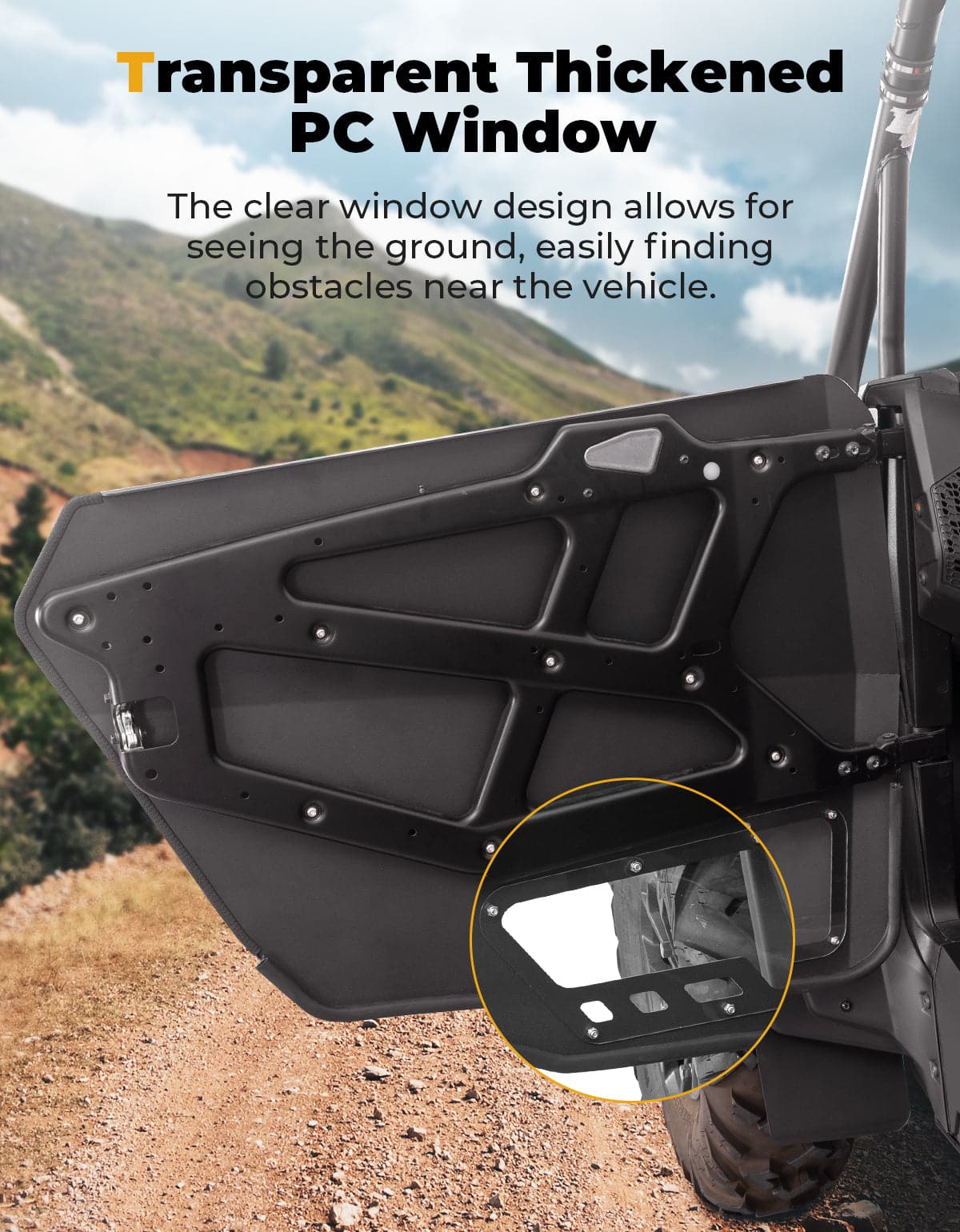 Aluminum Half Door with PC Window for Polaris RZR XP 4 1000 2024-2026 4PCS – fits Polaris RZR XP 4 1000 (2024+) (view 6)