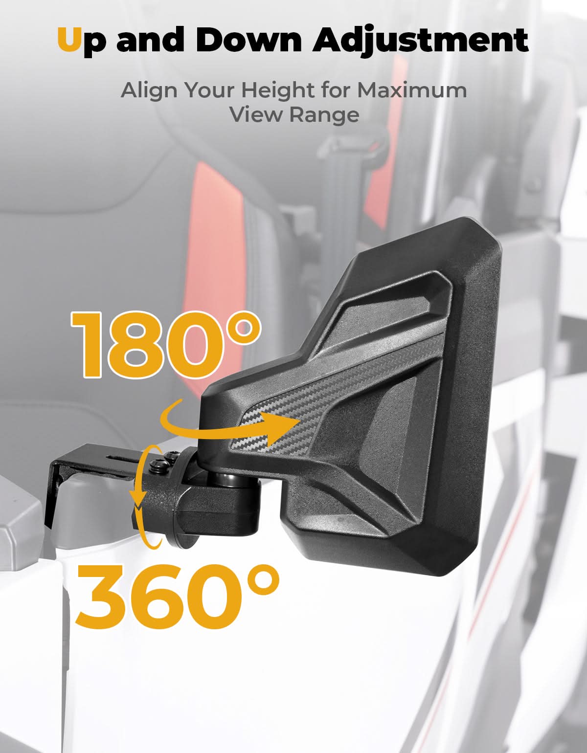 Door Mirrors 2-Segment Convex for Polaris RZR XP 1000 /4 2024-2025 – fits Polaris RZR XP 4 1000 (2024+)