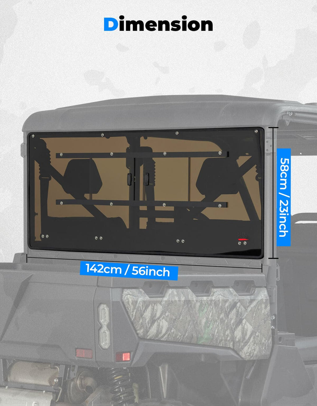 Vented Rear Tinted Windshield for CFMOTO UFORCE 1000 2019+