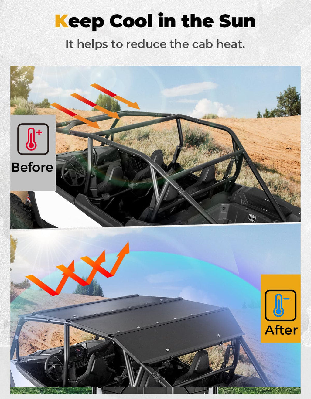 UTV Roof Aluminum Top for Polaris RZR XP 4 1000 2024-2025 – fits Polaris RZR XP 4 1000 (2024+) (view 5)