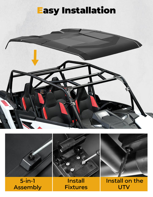 5-in-1 Hard Plastic Roof for Polaris RZR XP4 1000 (4 Doors) 2024-2025 – fits Polaris RZR XP 4 1000 (2024+) (view 2)
