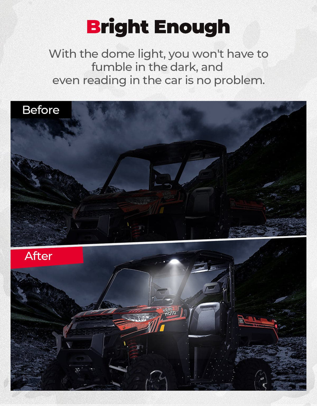 UTV Dome Light for Polaris Ranger XP 1000 SP 570 2018-2026