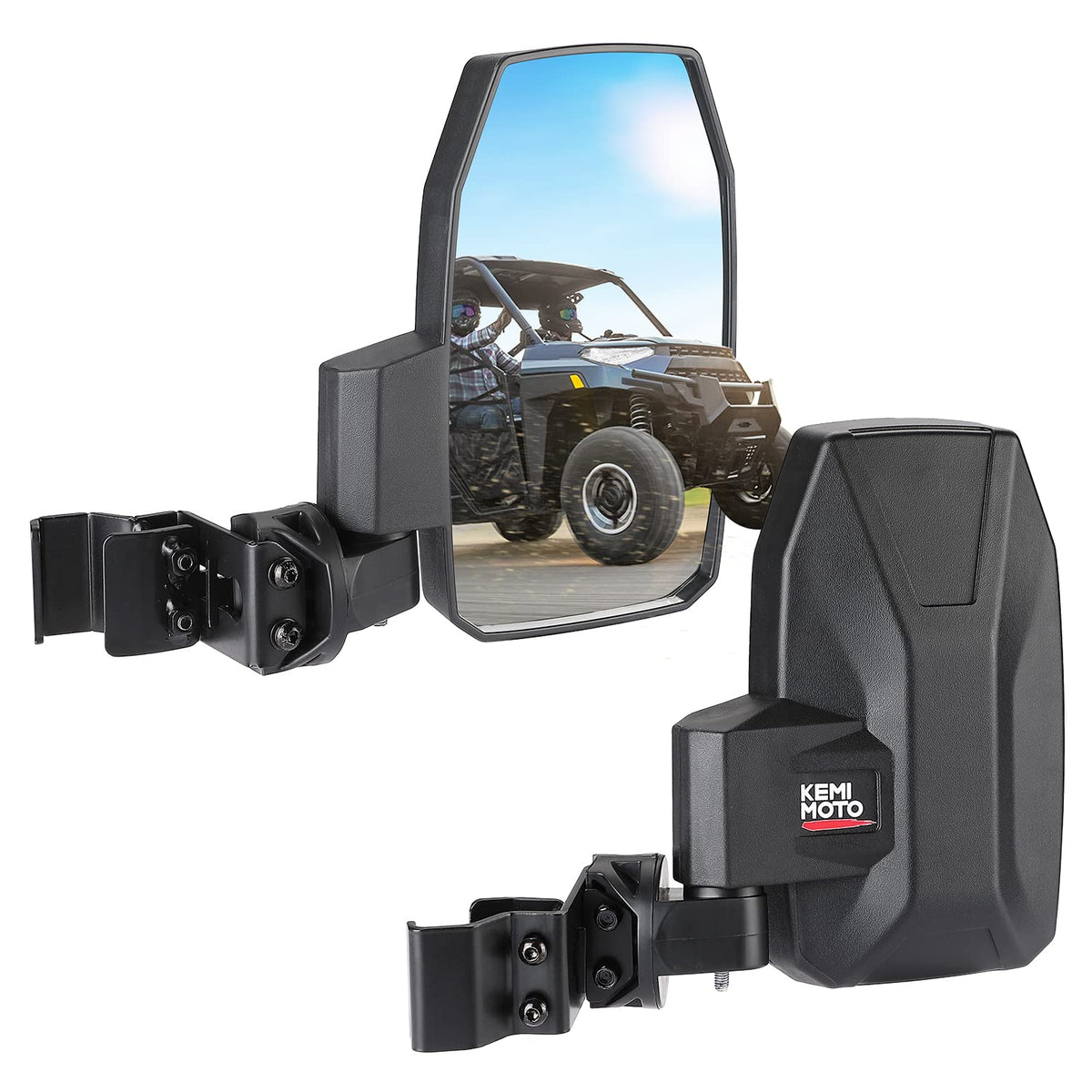 Wider UTV Side Mirrors Pro-Fit for Polaris Ranger XP/ General/ Defender (1 pair)