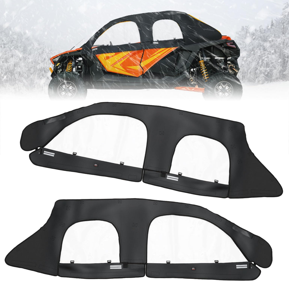 Soft Upper Door Cab Enclosure Set for Polaris RZR PRO XP 4/Turbo R 4 – fits Polaris RZR Pro XP 4