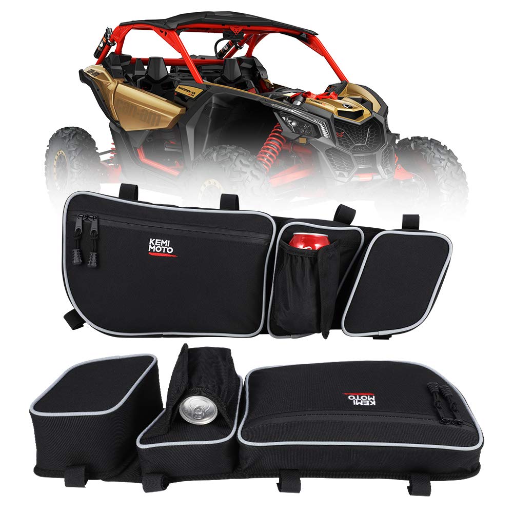 Storage Door Bags with Removable Knee Pad for Can Am Maverick X3