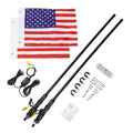 2pcs 4FT Black Limited LED Whip Light with RF Remote Control