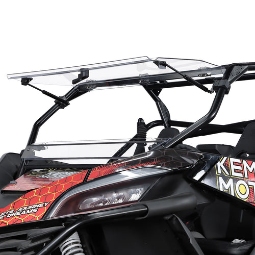3-in-1 Folding Half Flip Windshield for CFMOTO ZForce 950 – fits CFMoto ZForce 950 (2020-2022)