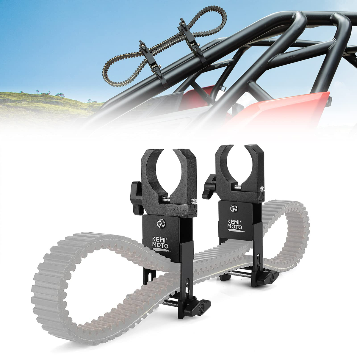Drive Belt Mount fit 1.5”-2” Roll Bars for Polaris, Can-Am – fits Polaris RZR 900