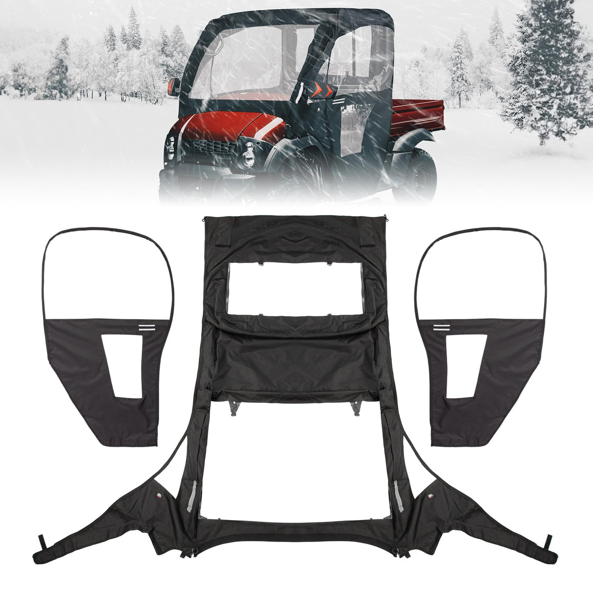 Soft Cab Enclosure Doors for Kawasaki Mule 600 610 (2015 models and older) – fits Kawasaki Mule SX (view 8)