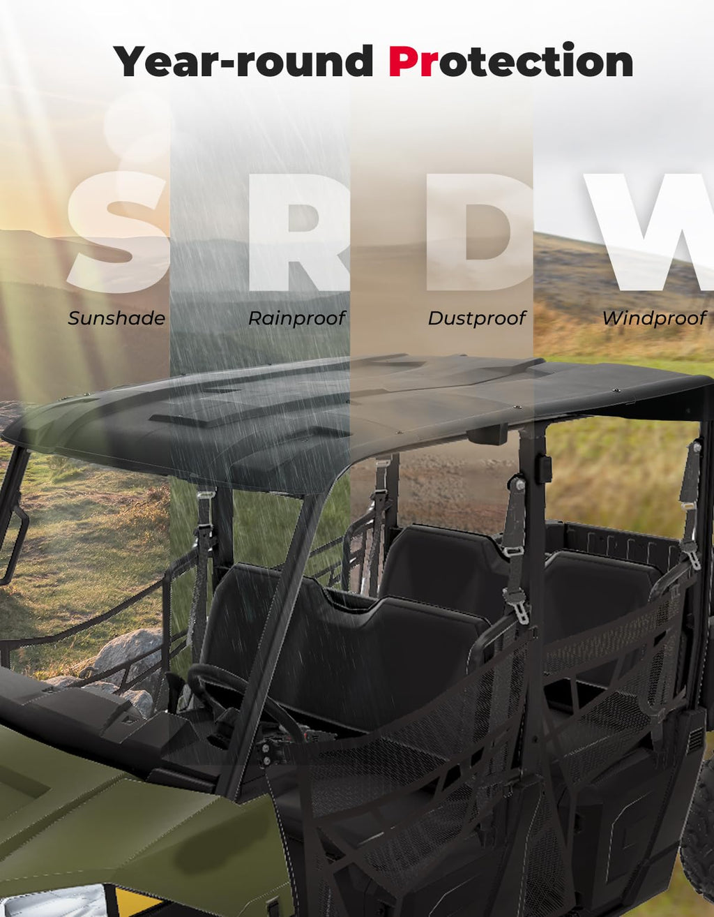 Roof Top Hard for Polaris Ranger XP 1000 CREW 2017-2025