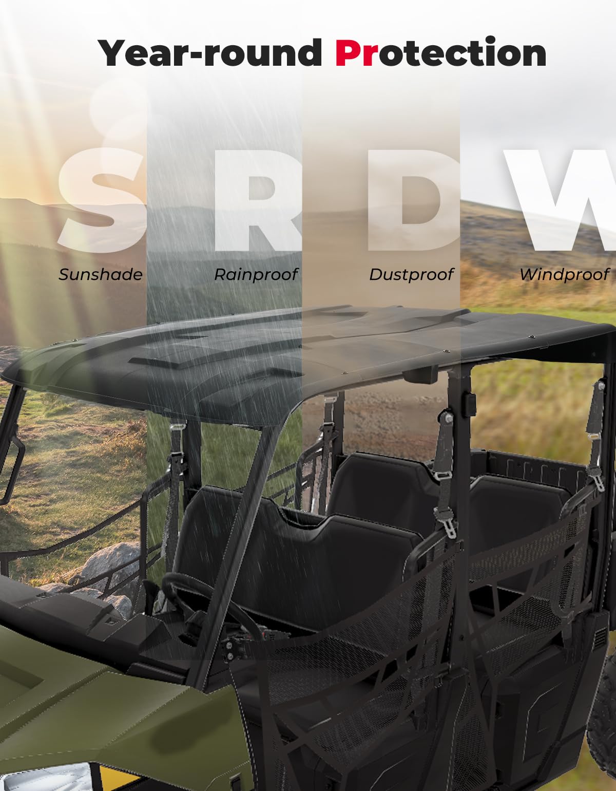 Roof Top Hard for Polaris Ranger XP 1000 CREW 2017-2025