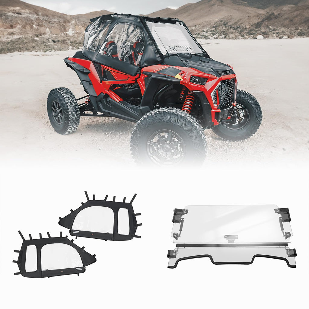 Cab Enclosures 2 Soft Upper Doors 3-IN-1 Flip Windshield for Polaris RZR XP 1000 – fits Polaris RZR XP 1000 (2014-2023)