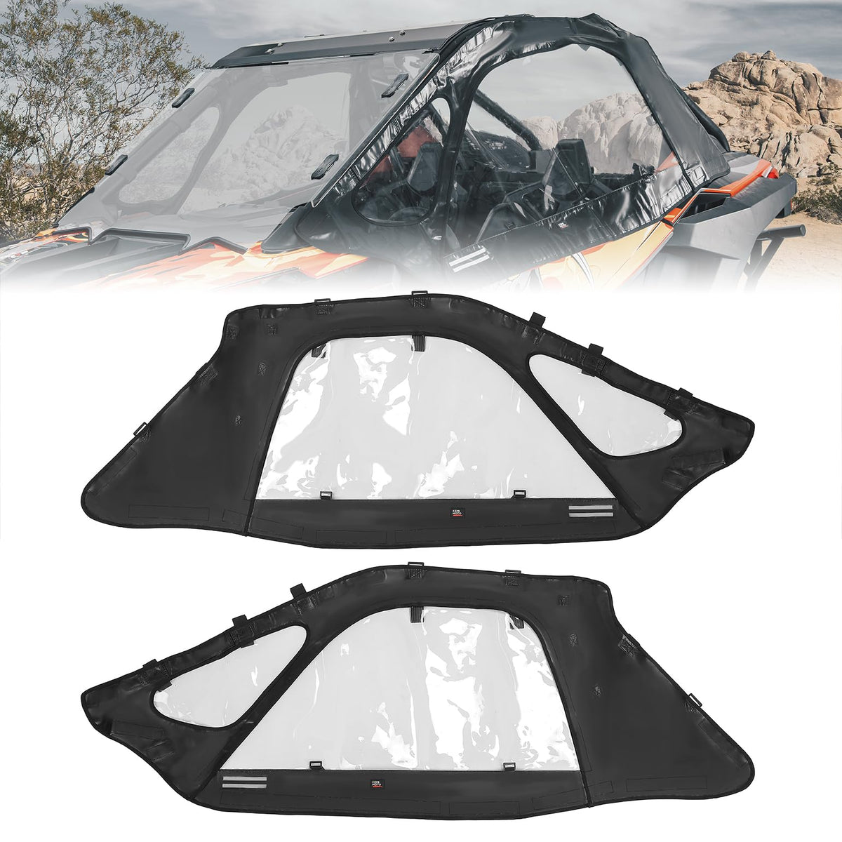 Soft Cab Enclosure Upper Doors for Polaris RZR PRO XP/Turbo R (2 seat) – fits Polaris RZR Pro XP