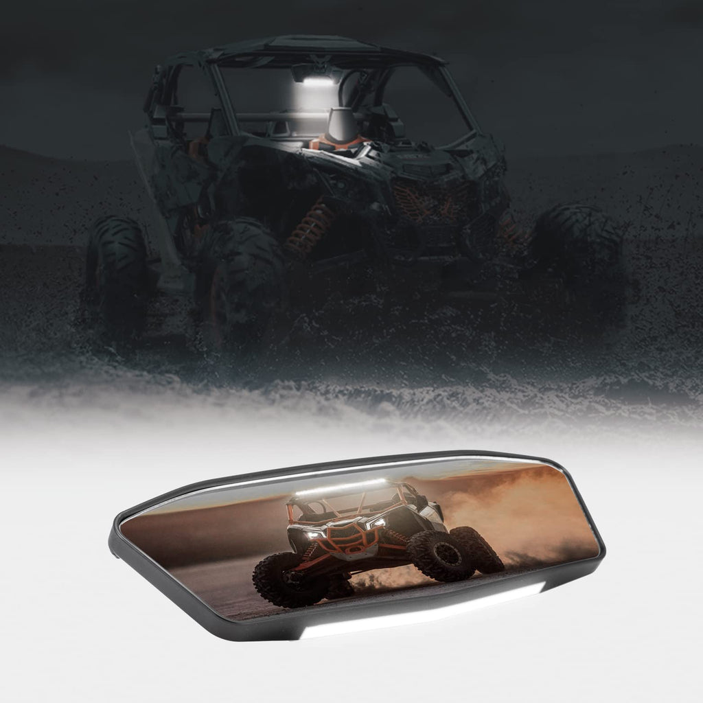 LED Rear Mirror w/Interior Lights for Can-Am Maverick X3 / X3 MAX – fits Can-Am Maverick X3 2-Seat