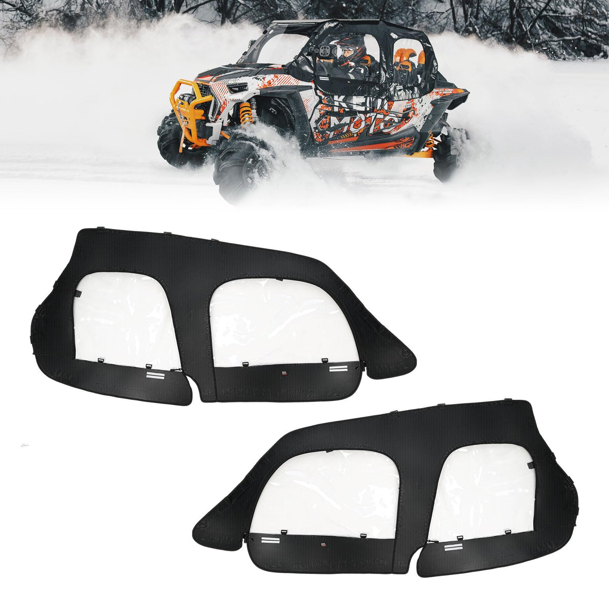 Soft Upper Door Cab Enclosure Set for Polaris RZR XP 4 1000 2014-2023 – fits Polaris RZR XP 4 1000 (2014-2023)