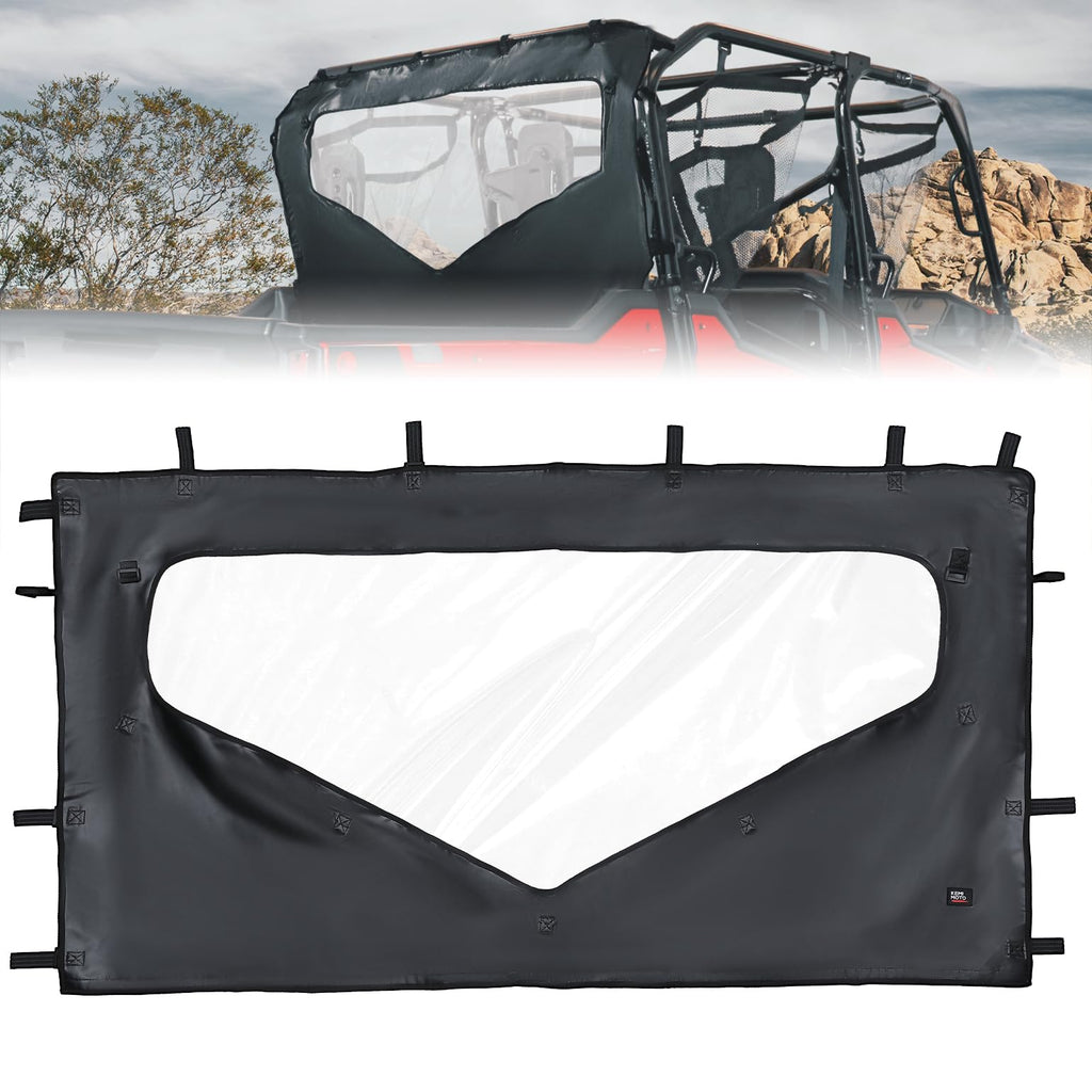 UTV Roll Up/ Down Soft Rear Window for Honda Pioneer 1000-6 – fits Honda Pioneer 1000-6